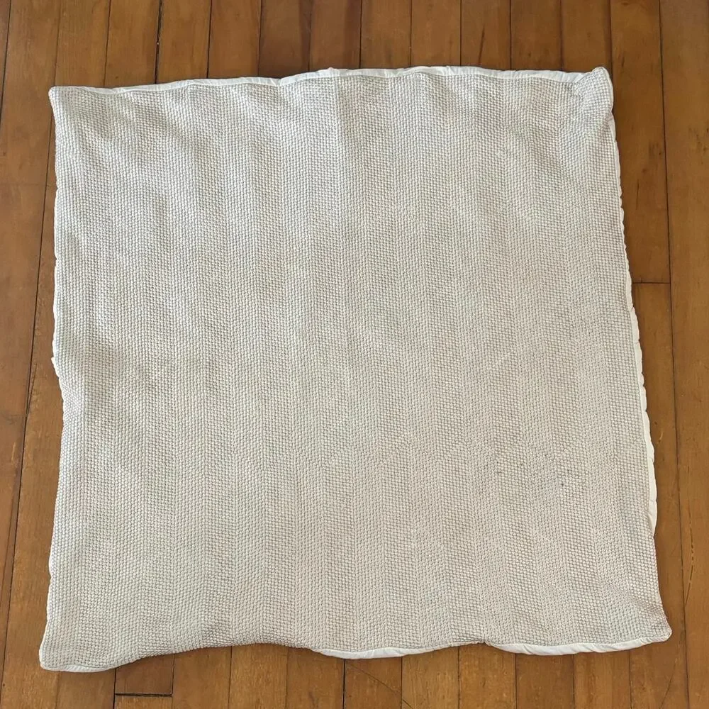 Eileen Fisher Home Textured Euro Pillow Cover Sham Cotton Large 26 x 26